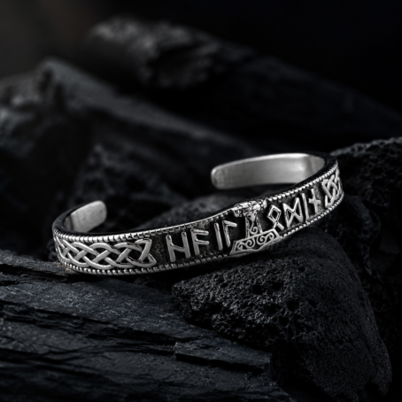 bracelet-jonc-gravures-scandinaves-argent